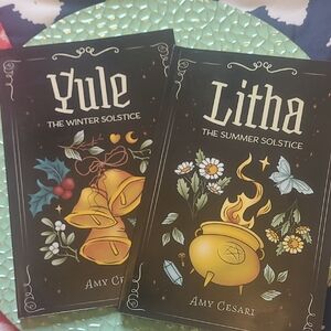 Set Of 2 Yule and Litha Solstice Books by Amy Cesari
